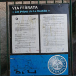 ablica informacyjna via ferraty Les Prises de la Bastille w Grenoble we Francji