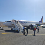 Samolot Cabo Verde Airlines po przylocie na wyspę São Vicente na Wyspach Zielonego Przylądka
